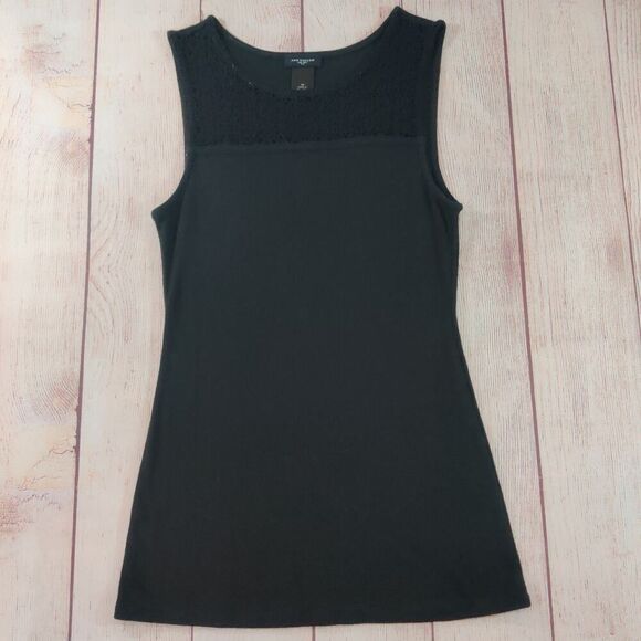 Ann Taylor fitted crochet peek-a-boo sleeveless top sz XS - Picture 6 of 8